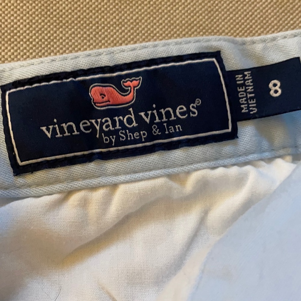 Vineyard Vines boys light blue breaker shorts sz 8